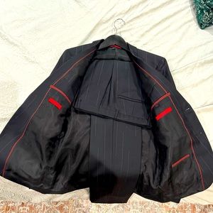 Hugo Boss HUGO Dark Navy Pin-striped Two Piece Suit - Adris3/Heibo3 - WORN ONCE